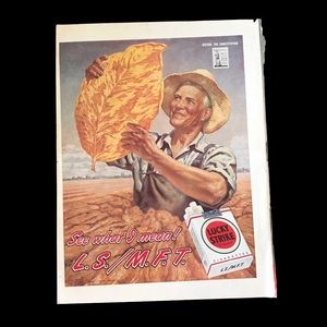 1940s Vintage Lucky Strike Cigarette Magazine Print Ad #2